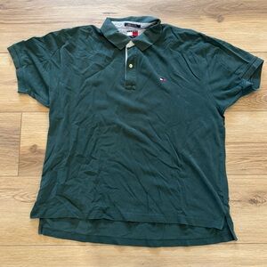 Mens Big & Tall Tommy Hilfiger Hunter Dark Green Polo SS Shirt Size 3XLT